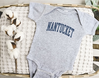 Infant Nantucket Massachusetts Collegiate Baby Rib Bodysuit