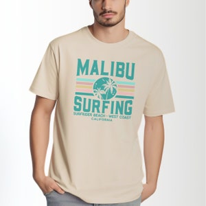 Malibu California Surfing Comfort Colors T-shirt