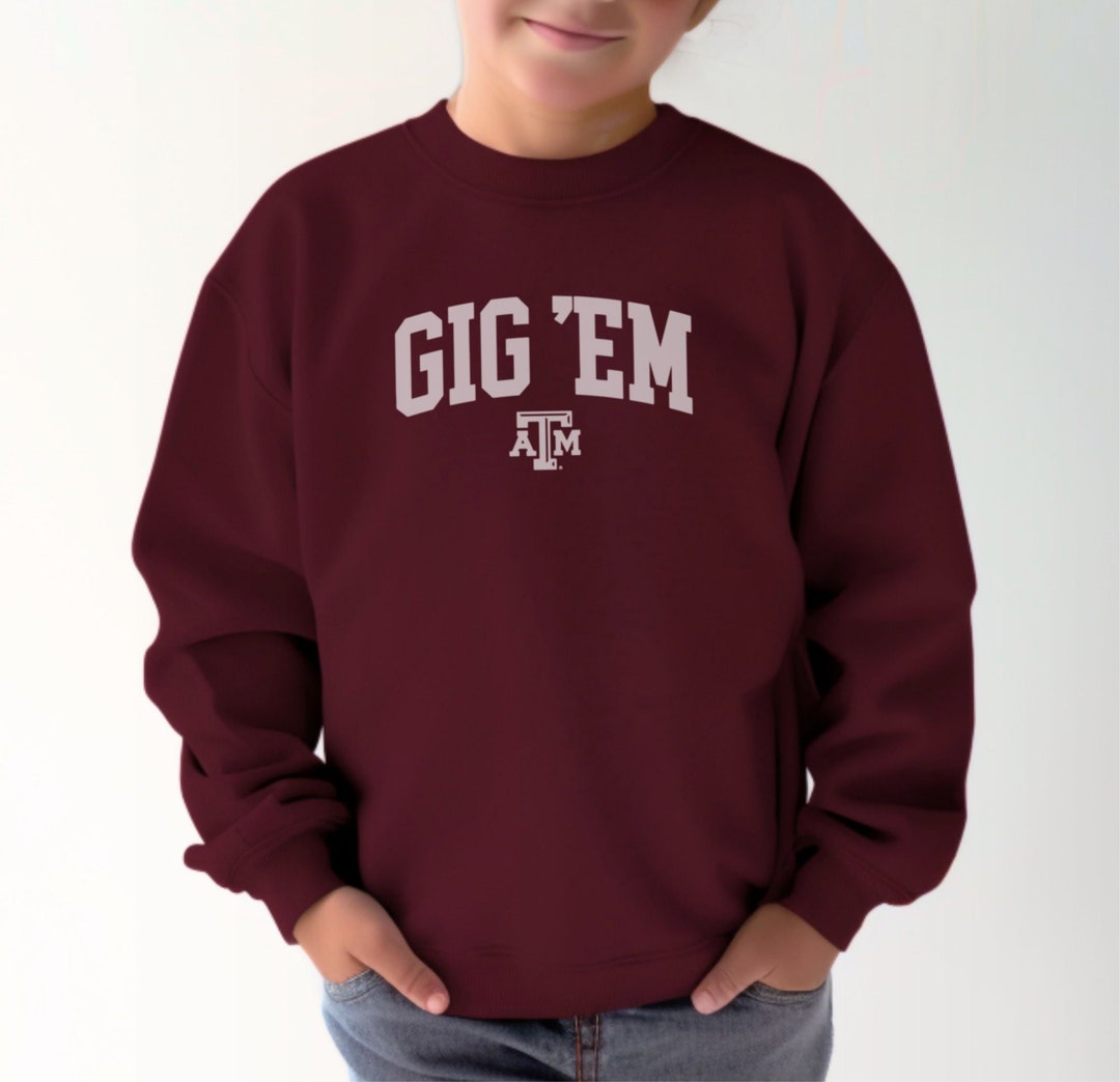 Youth Gig 'em Collegiate Crewneck Sweatshirt | Officially Licensed ...