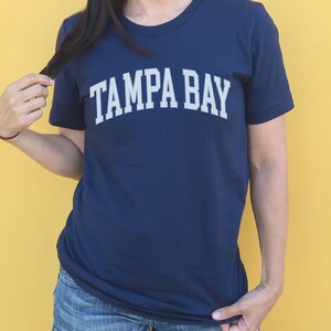 Tampa Bay Florida Baseball Pin Stripe Navy Unisex Men&#39;s and Women&#39;s T-Shirt