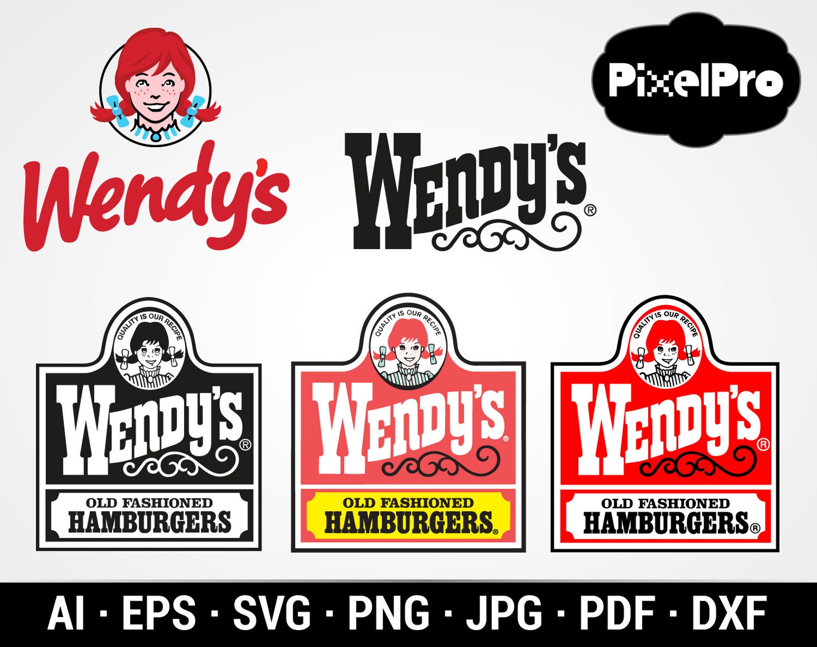 Wendy's Logo vector pdf/svg/jpg/svg/eps/png/ai File Etsy