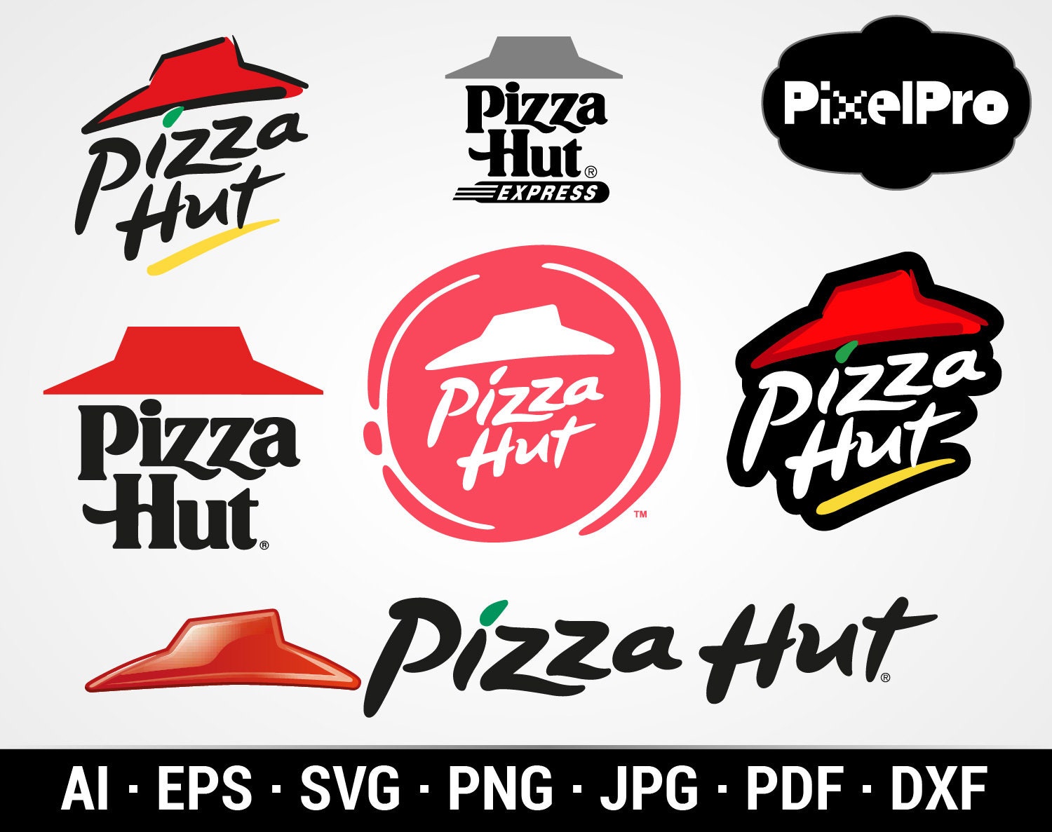 Pizza hut Logo vector pdf/svg/jpg/dxf/eps/png/ai File Pizza Etsy