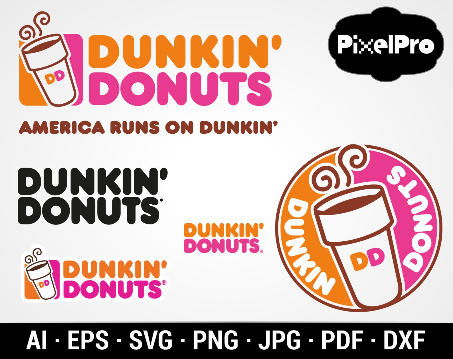 Dunkin Donuts Logo vector pdf/svg/jpg/svg/eps/png/ai File | Etsy