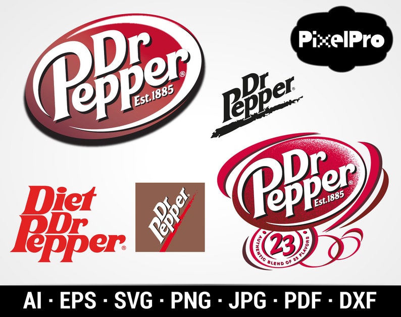 Dr Pepper Logo vector pdf/svg/jpg/svg/eps/png/ai File Dr | Etsy