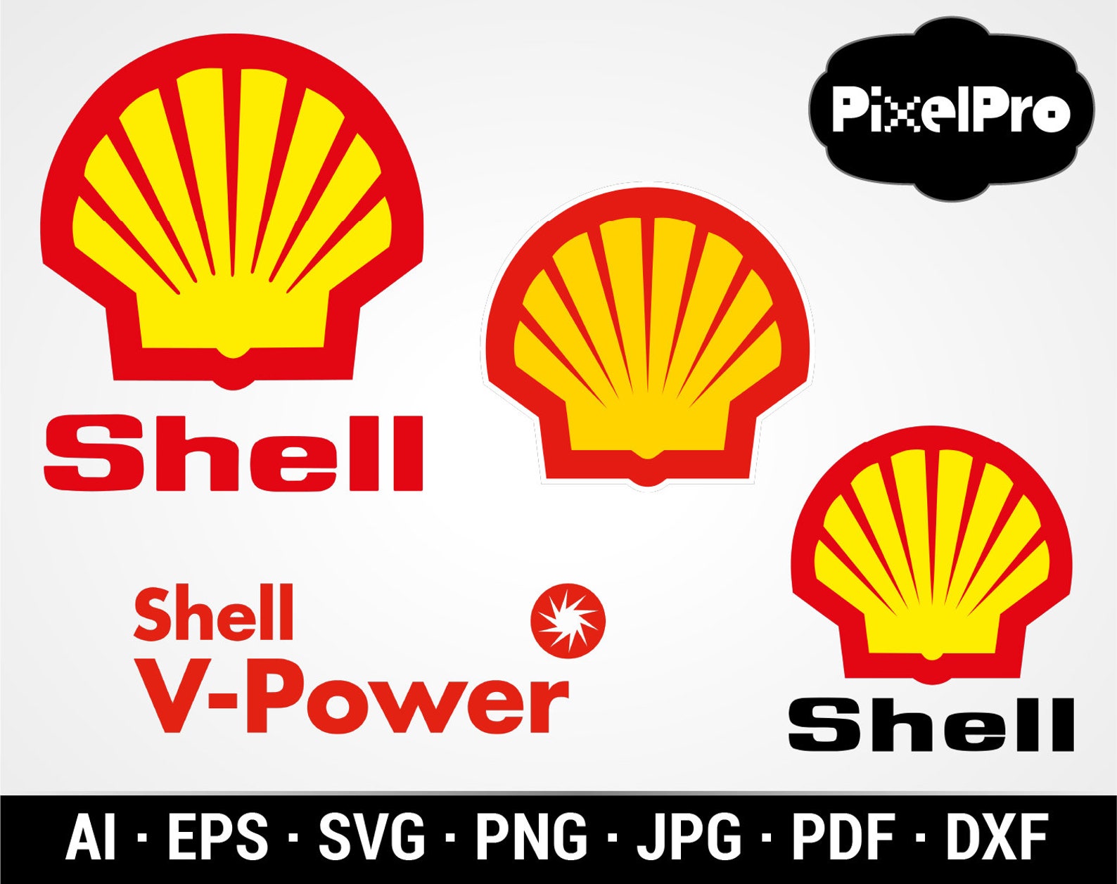 Shell Logo vector pdf/svg/jpg/svg/eps/png/ai File Shell | Etsy