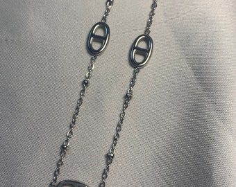 Stainless steel marine mesh necklace