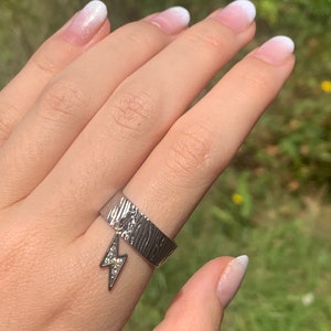 ÉCLAIR Silver Adjustable Stainless Steel Ring