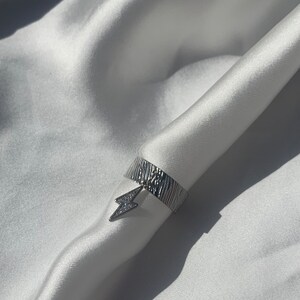 ÉCLAIR Silver Adjustable Stainless Steel Ring image 4