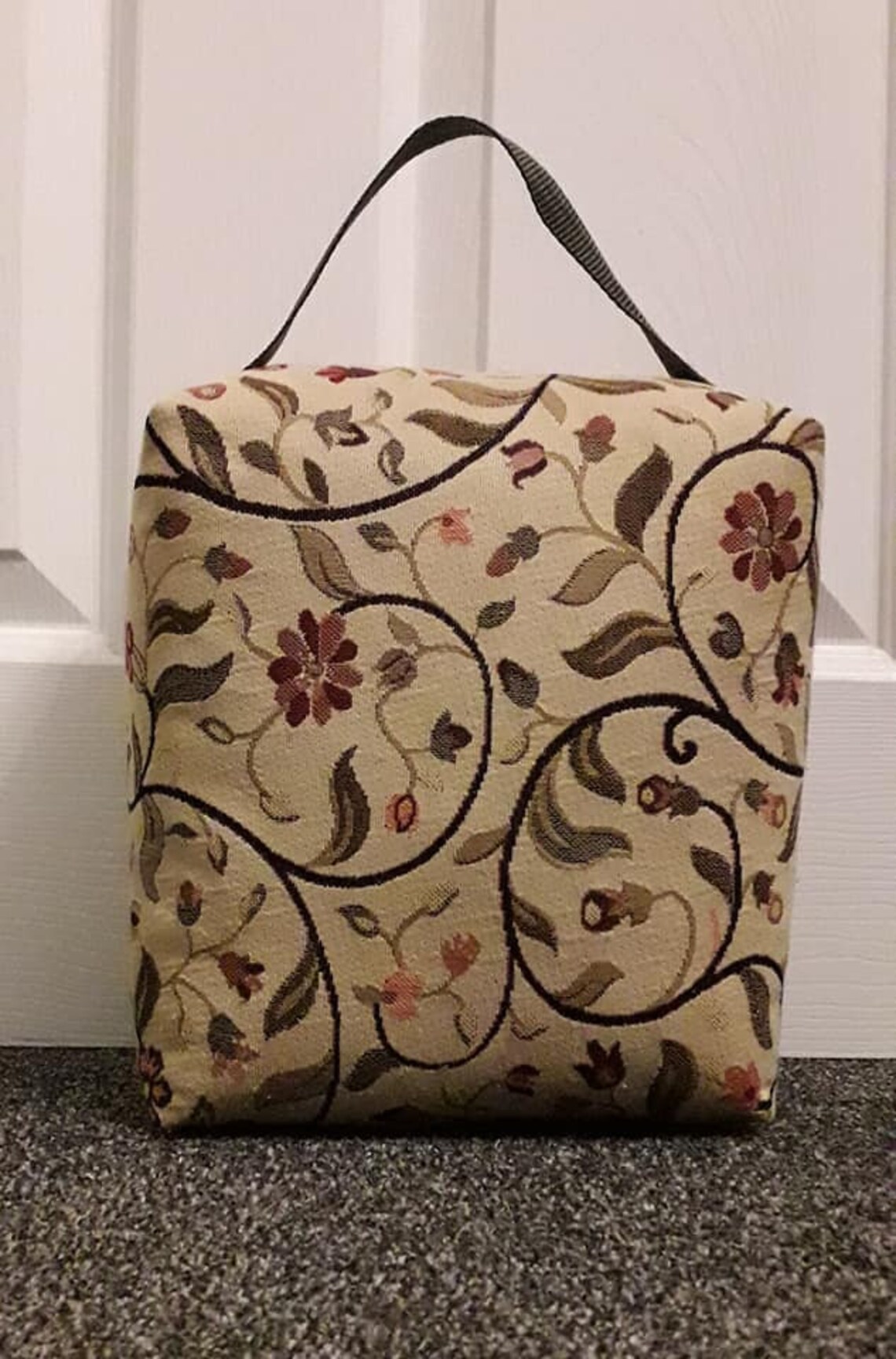 VINTAGE FLORAL TAPESTRY Fabric Doorstop Door Stop Filled Etsy