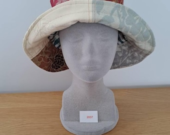 PATCHWORK BUCKET HAT - Recycle Reuse Refashion - One of a kind (2037)