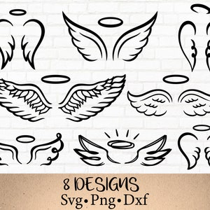 Angel Wings Bundle, Wings Svg Png Dxf