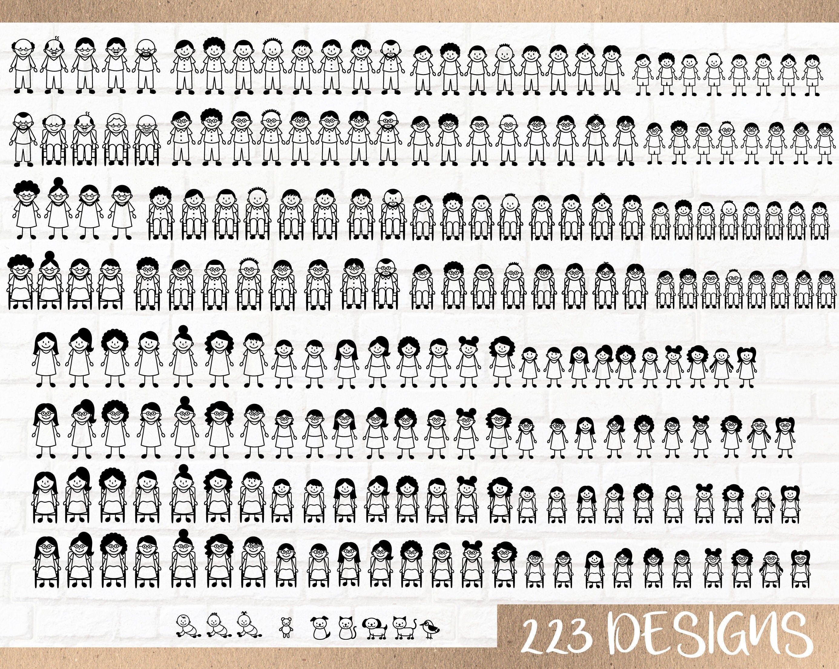 Download Etiqueta familiar svg png dxf stick family svg bundle kid ...