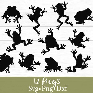 Frogs Bundle Svg Png Dxf, Taod Svg