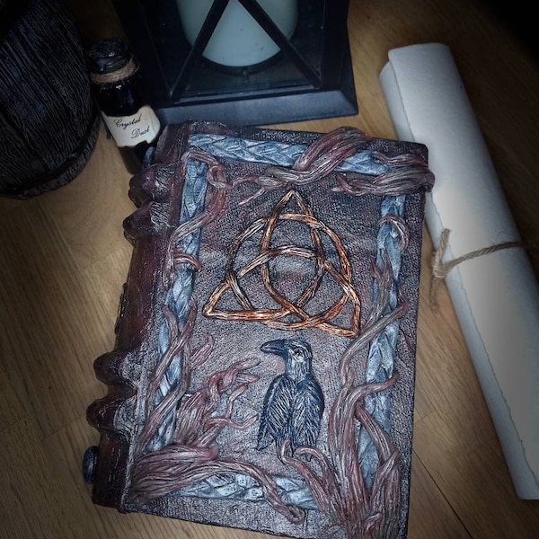 Boîte livre grimoire celtique Viking / fait main