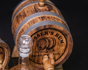 Oak Whiskey Barrel 1, 2, 3, 5, 10, 15 Liter Oak Barrel Scotch Lover Rum Barrel Aging Barrel Bourbon Barrel Gift for Man oak winemaker barrel