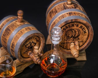 Oak Whiskey Barrel 1, 2, 3, 5, 10, 15 Liter Oak Barrel Rum Barrel Aging Barrel Bourbon Barrel Gift for Man Scotch Lover oak winemaker barrel
