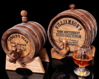 Personalized solid oak whiskey barrel Barrel 1, 3, 5. 10, 15 L Oak Barrel, Rum Bourbon Barrel, Aging Barrel Gift for Man Scotch Lover barrel