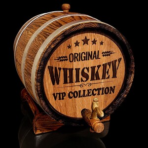 Whiskey Oak Barrel 1, 2, 3, 5, 10, 15 Liter Aging Bourbon Rum Scotch Personalized oak Rustic cask  Gift for Men him dad Groomsmen Groom Gift