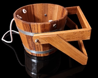Duscheimer Personalisierte Sauna Kaltdusche, Scottish Shower, russischer Banya Wasserfall Eimer 10, 23, 35 L Bad SPA, Eichenholzeimer