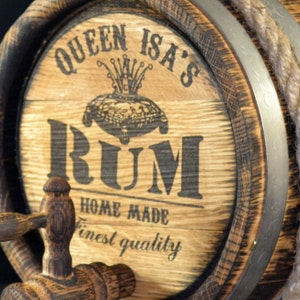 Personalized oak barrels of various sizes (1L, 2L, 3L, 5L, 10L, and 15L) for aging and maturing alcoholic beverages whiskey, Rum, Bourbon