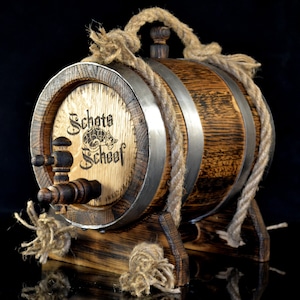 The Perfect Gift for the Whiskey Connoisseur: Customized Oak Aging Barrels 1, 2, 3, 5, 10, 15 Liter Oak Barrel, antique Rum Barrel Bourbon