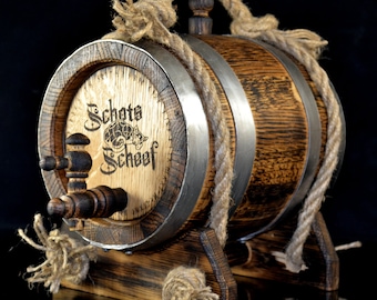 The Perfect Gift for the Whiskey Connoisseur: Customized Oak Aging Barrels 1, 2, 3, 5, 10, 15 Liter Oak Barrel, antique Rum Barrel Bourbon
