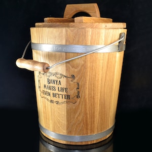 Enjoy the Finest Sauna Experience with Our 15L Wooden  Bath Bucket with Ladle - Experience the Ultimate Relaxation
