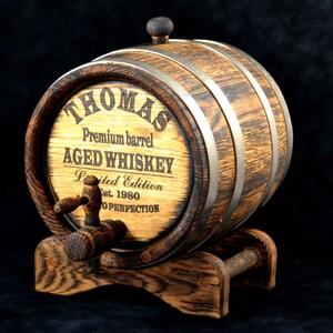 wintage whiskey barrel 1, 2, 3, 5, 10, 15 Liter, wine, rum wooden Gift for him ,Personalized Oak barrel or a birthday wedding, a groomsman.