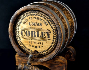 Looking for a unique gift for the man who has everything? Our rustic oak casks for home bar. Personalized whiskey barrel 1 2 3 5 10 15 L