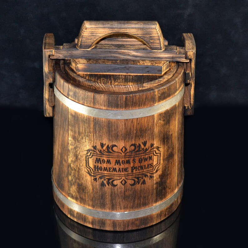 Antique Pickle Oak Barrel / Aging Oak Barrel With Lid / Wooden Etsy