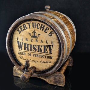 Gift for Men Personalized oak Barrel 1, 2, 3, 5, 10, 15 Oak cask Liter Rustic Aging Bourbon Rum Scotch  Whiskey him dad Groomsmen Groom Gift