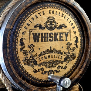 Personalized whiskey Oak  Barrel 1, 3, 5. 10, 15 L Rum Bourbon Barrel aging oak, Aging Barrel, cask Gift for Man Scotch Lover barrel