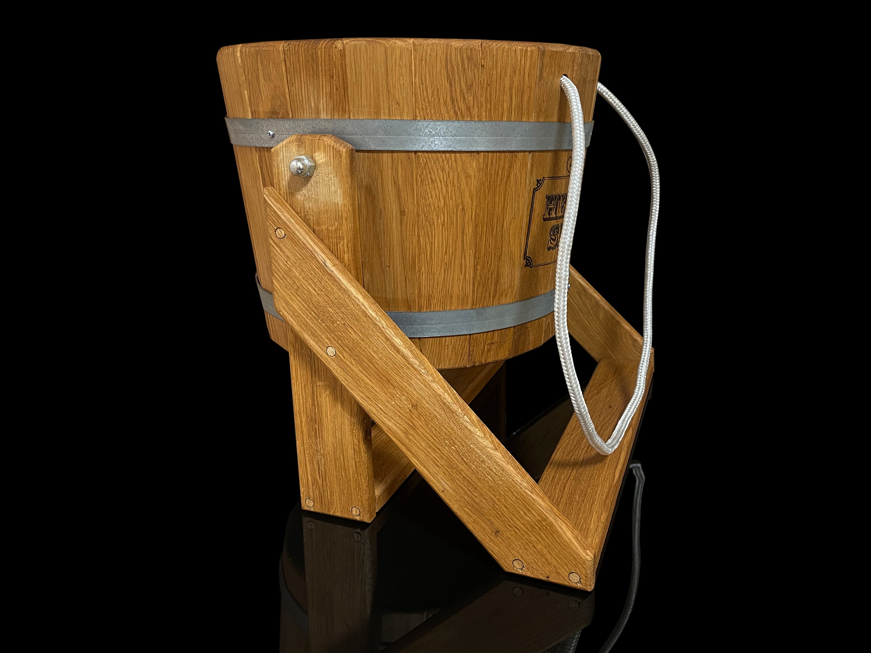 Personalized Shower Wooden Bucket Sauna Cold Shower Scottish Etsy
