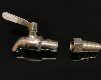 Stainless steel tap for oak barrels. Whiskey barrel tap 1/2&quot; Whiskey barrel tap Barrel Size: 1 L, 2 L, 3 L, 5 L,10 L,15 L,20 L, 30 L, 50 L