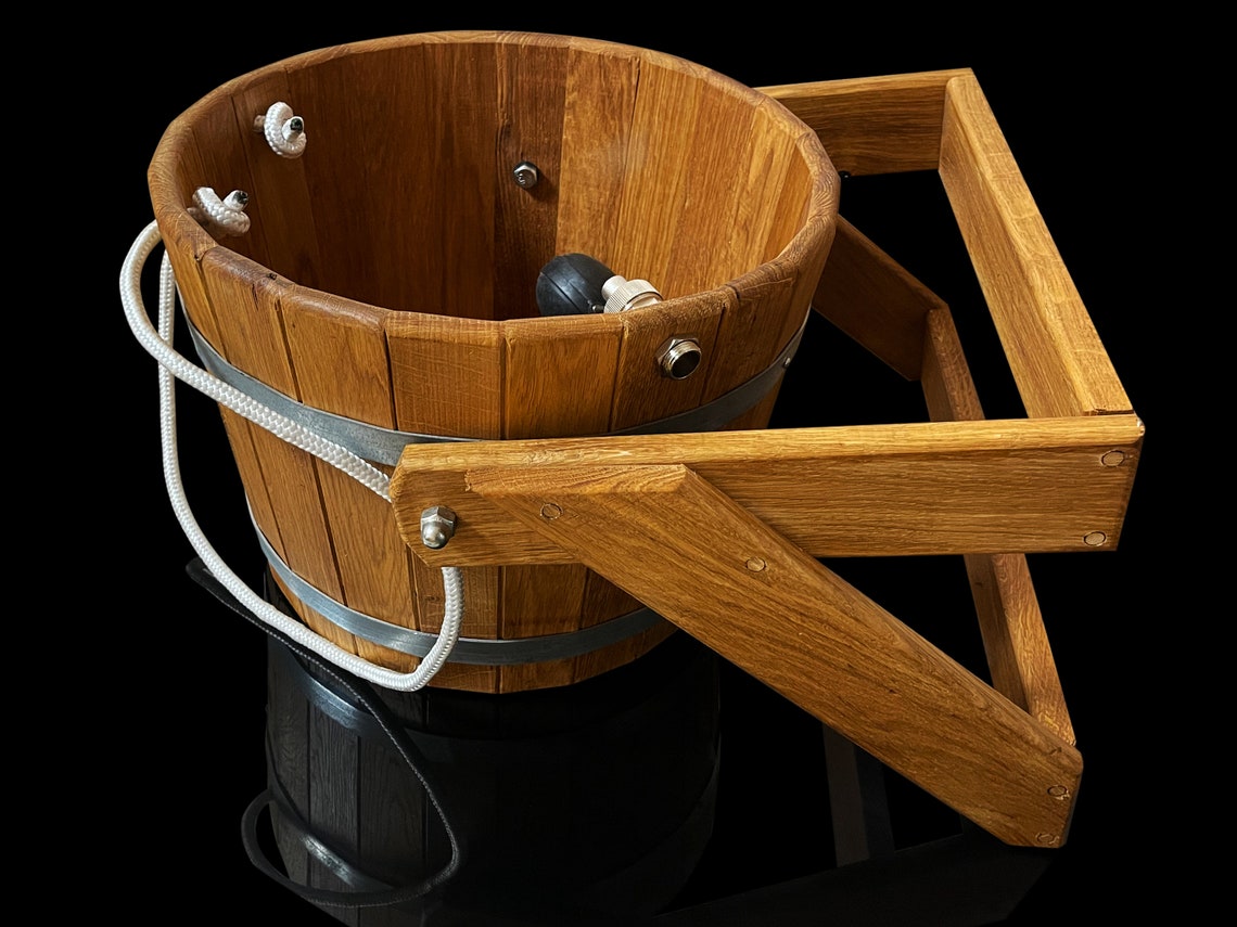 Personalized Shower Bucket Sauna Cold Shower Scottish Wooden Etsy