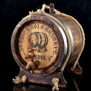 Personalized oak Barrel, Oak cask 1, 2, 3, 5, 10, 15 Liter, Aging Bourbon Rum Scotch  Whiskey Gift for Men him dad Groomsmen Groom Gift