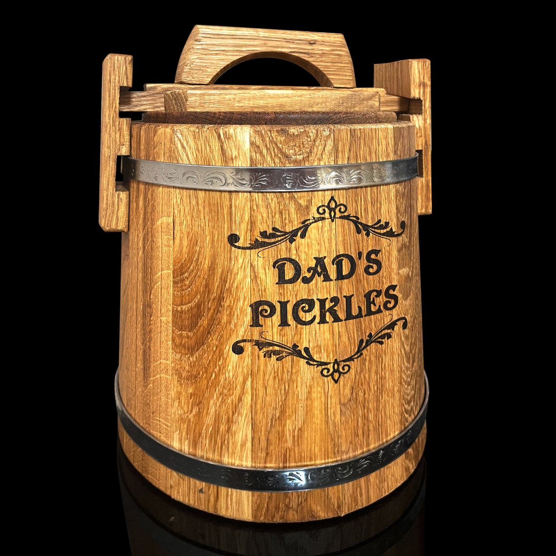 Personalized Pickle Oak Barrel / Barrel With Lid /wooden Vat Etsy New