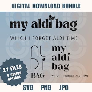 Aldi SVG Bundle, Shopping Bag PNG, Shop Digital Download JPG, svg for Shoppers, Aldi Grocery Bags