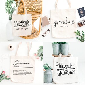Nonna SVG Bundle, festa della mamma vai al file digitale della borsa, download digitale della borsa per le vacanze della nonna