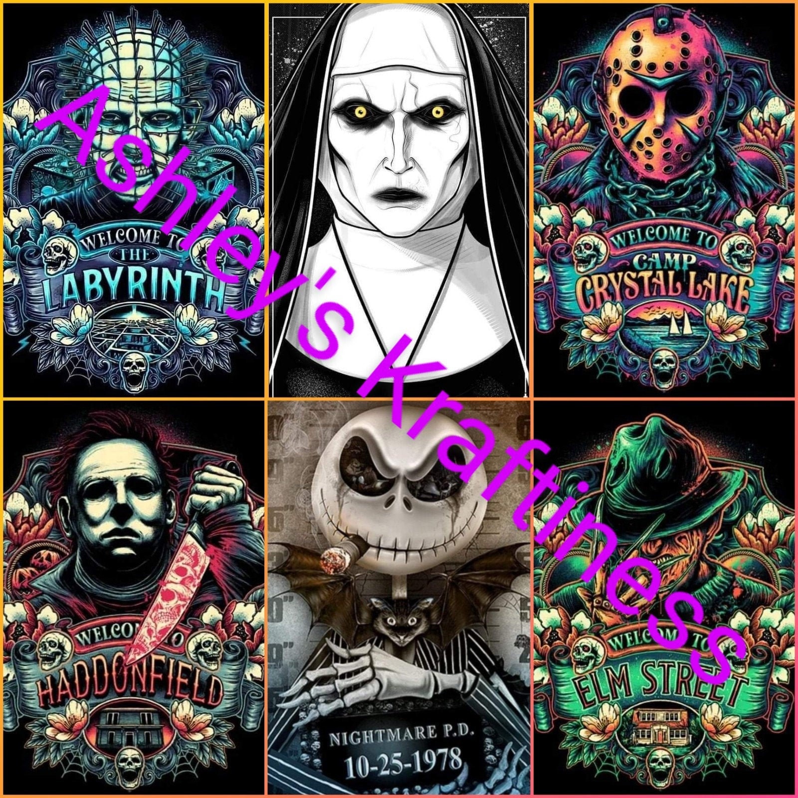 Horror characters 20 oz Sublimation tumbler Etsy