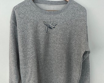 Whale embroidery Crewneck jumper