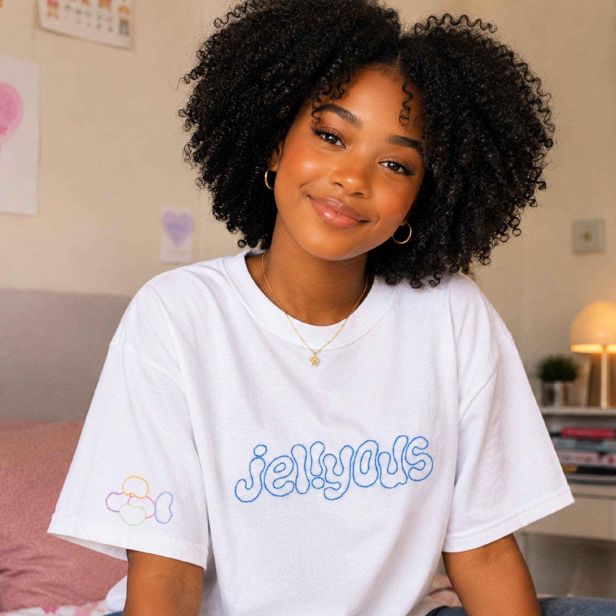 ILLIT Jellyous Hand Embroidered Adult Unisex T-shirt: K-pop Fan