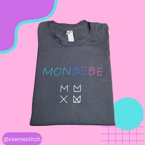 MONSTA X MONBEBE Hand Embroidered Unisex Shirt • Comfy, Trendy K-Pop Clothing • Fan Made MONSTA X Merch