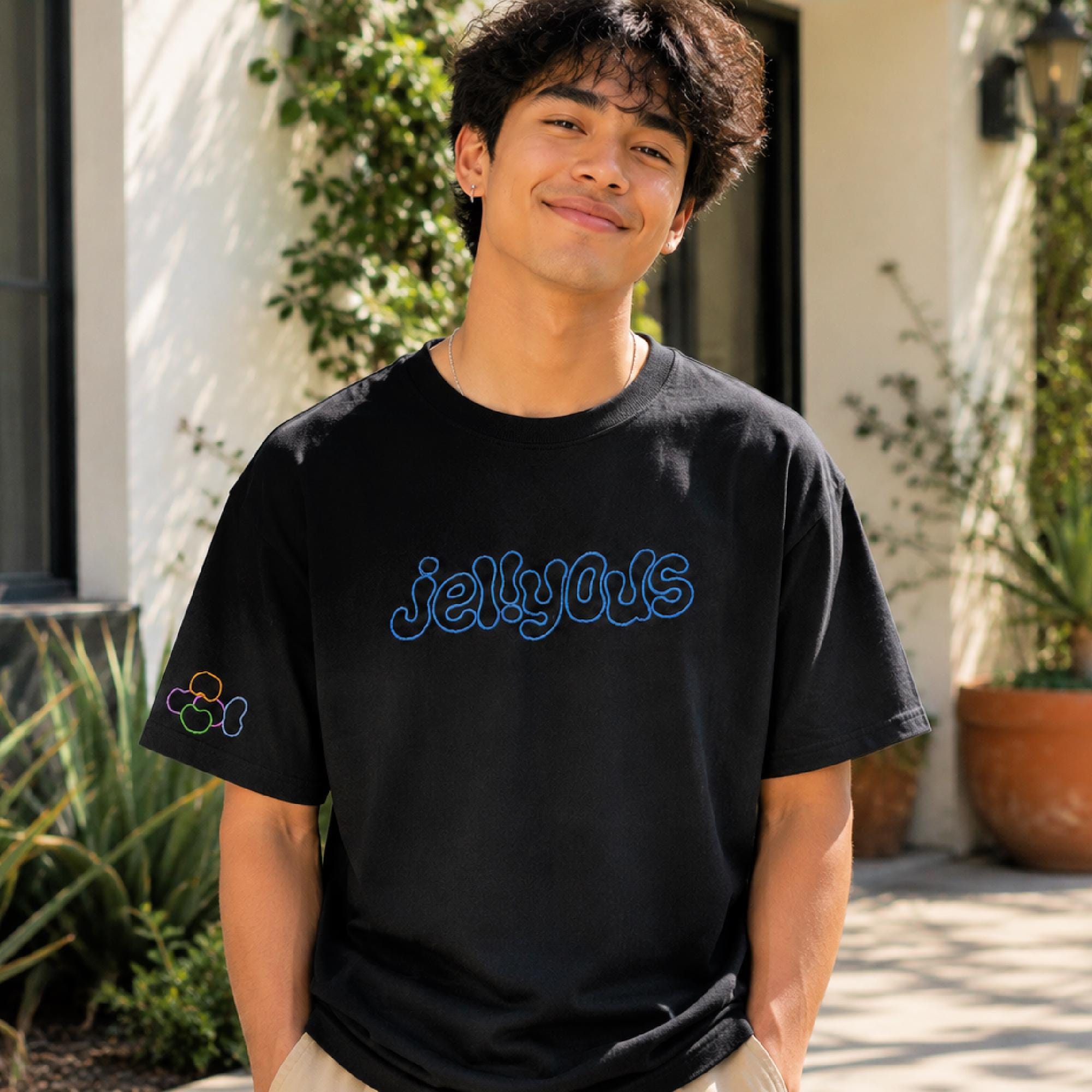 ILLIT Jellyous Hand Embroidered Adult Unisex T-shirt: K-pop Fan
