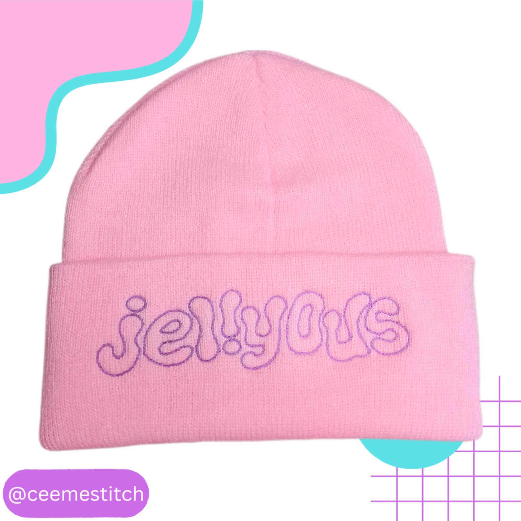 ILLIT Hand Embroidered Beanie | GLLIT Gift | K-pop Winter Hat