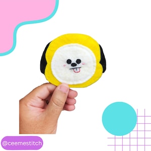 BT21 Large Chimmy Hand Embroidered Felt Iron On Patch • Fan Made BTS Merch