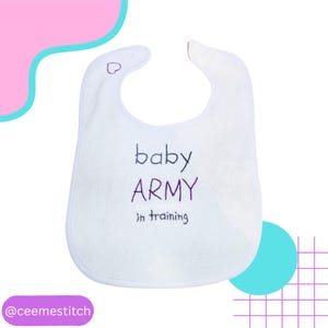 BTS Baby Bib: Hand Embroidered Kpop Fan Made Merch Gift