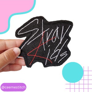 Stray Kids Large Hand Embroidered Felt Iron On Patch • SKZ Fan Made Merch