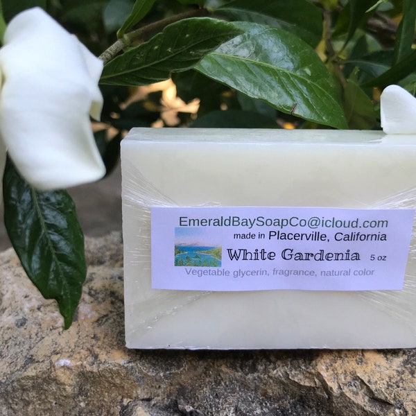 White Gardenia bar soap, best smelling fragrance soap, great for gift set or care packages, lovely scents, glycerin soap