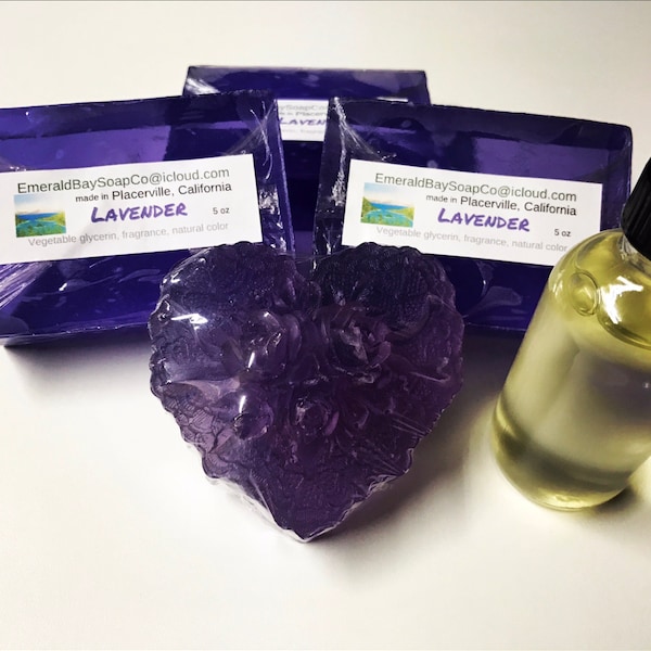 Lavender soap, bar soap, gift soap, fragrant soap, clean, refreshing, glycerin bar soap,